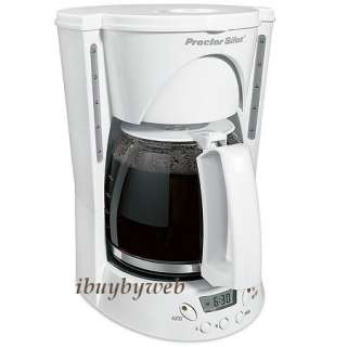 Proctor Silex 48571Y 12 Cup Coffee Maker Pot Clock Time  