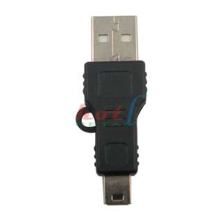 Mini B 5 Pin male to USB A Male Adapter Converter PC DV  