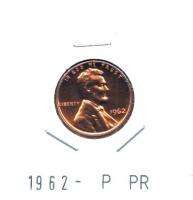 BU** 1962 PROOF LINCOLN MEMORIAL CENT PENNY  