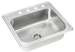 25 x 22 x 8 Inch Stainless Steel Single Kitchen Sink 094902041803 