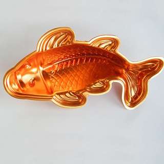   Pan Aluminum Xmas Cake 3D Golden Carp Fish Mold 7 Mould Tin  