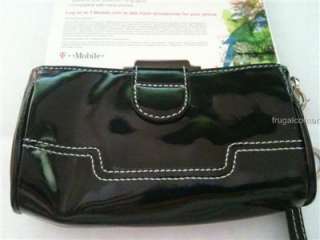   Mobile Premium Quality Black Leather Fashion Case Pouch+Strap  