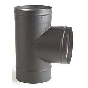   21193 Heat Fab 22GA Black Stovepipe   7 Inch Tee