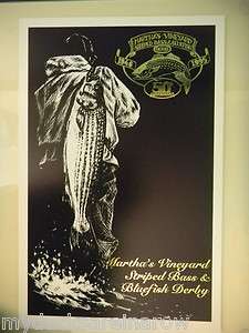   Vineyard Striped Bass Fishing Derby 50th Anniversary Poster Print