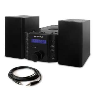 Magnasonic CD Player Stereo Speaker Micro System with Alarm Clock, AM 