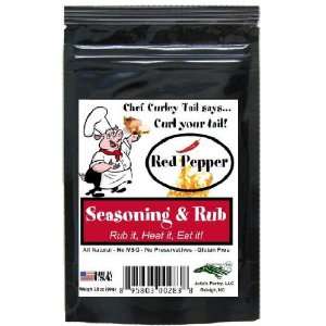 Chef Piggy Tail Red Pepper Seasoning & Rub  Grocery 