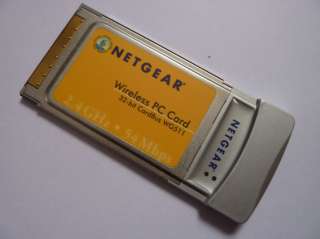 Netgear WG511 802.11g Wireless PCMCIA Notebook Adapter  