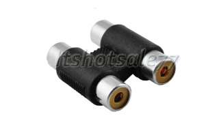 DUAL RCA AV Cable Joiner Coupler Component Adapter F F  