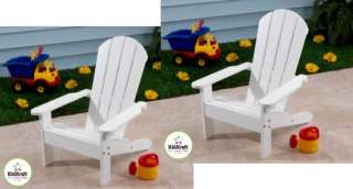 KidKraft Kids Outdoor Adirondack Chair Set (2)   White  