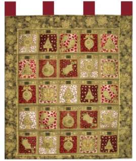 JOY OF CHRISTMAS Advent Calendar panel fabric England  