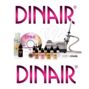 Airbrush Makeup Kit Dinair PRO EDITION, 8 Makeup Colors/Shades Salon 