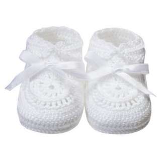 Licensed White/White Infant Hand Crochet Bootie   Newborn.Opens in a 