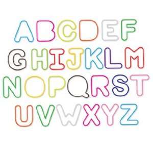  Glitter Sparkle 26 English Alphabet Letters Rubber Bands 