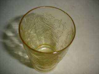 Amber depression juice glass  