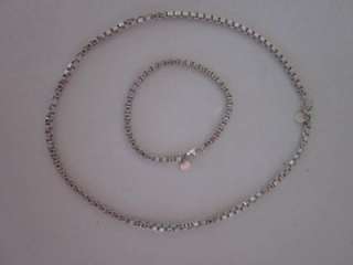 Tiffany & Co. Set of Sterling Silver Venetian Necklace and Bracelet 