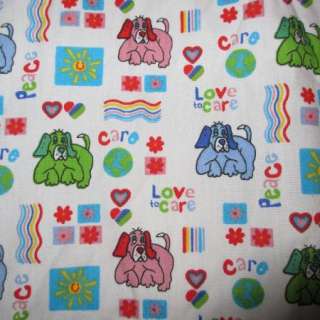 ADORABLE COLORFUL PUPPY DOGS Love to Care & Peace MEDICAL SCRUB TOP 