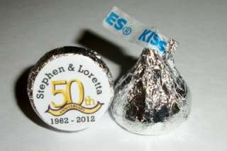 216 GOLDEN ANNIVERSARY 50TH ANNIVERSARY PARTY FAVORS HERSHEY KISS 