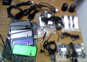 Cell phone USB cables, skins, ear phones, antenna, etc.  