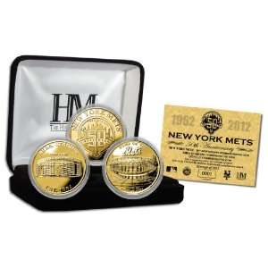   Mets 50th Anniversary Commemorative 3 Coin Gold Set