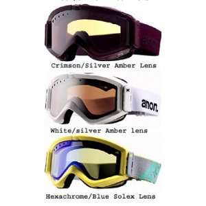 Anon Figment Painted Snowboard Goggles   White / Silver Amber  