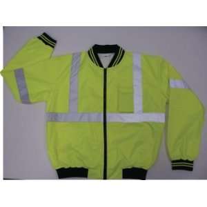 Safety Flag ANSI/ISEA 107 2004 CLASS 3 LIGHT WEIGHT JACKET, Green w 