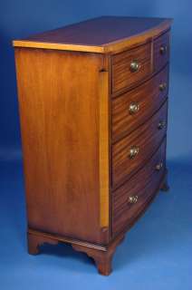 Antique Mahogany Bowfront Chest of Drawers Dresser  