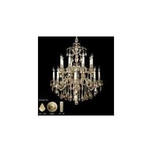   Tier Chandelier in Antique Silver with Clear Strass Pendalogue crystal