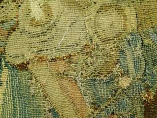 Antique 15 16C. European Belgium Renaissance Textile Tapestry Soldiers 