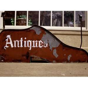  A Sign Advertising Antiques Made from a Sign for Old 