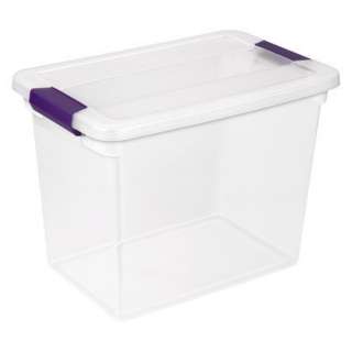 Clearview Purple Latching Lid Storage Box 27 qtOpens in a new window
