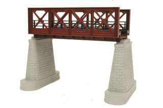 . Single Track Steel Arch Girder Bridge, Rust Colored O Bridge 
