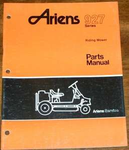 Ariens 927 Series Riding Mower Parts Manual PM 27 88  