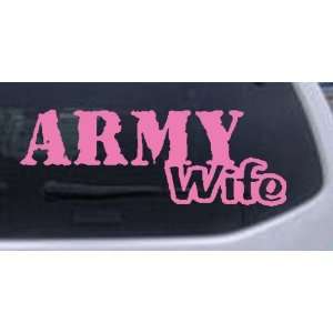 Army Wife Military Car Window Wall Laptop Decal Sticker    Pink 3in X 
