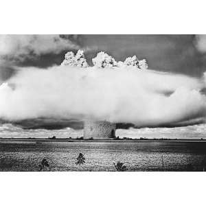  Atomic Bomb Mushroom Cloud Over Pacific 8x12 Silver Halide 