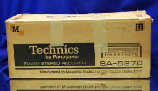 Technics SA 5270 Stereo Receiver   35 WPC   Box, manuals, MINT  