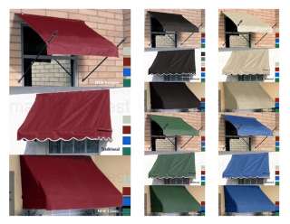 Retractable Fabric Awning for Windows & Doors 5 Colors  