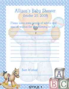 Teddy Bear Pastel Baby Shower Game Pack #1  