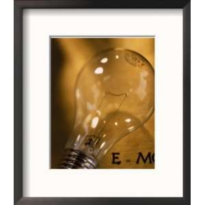  Lightbulb, Einsteins Theory of Relativity Framed 