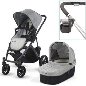   UPPAbaby 0112 MCA Mica VISTA Stroller With Cup holder   Silver Baby