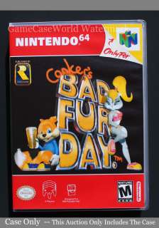 Conkers Bad Fur Day Nintendo 64 Custom Case N64 NEW *NO GAME*  
