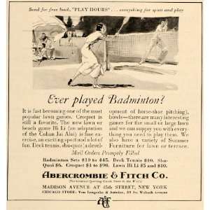   Fitch Co Badminton Game Supplies   Original Print Ad