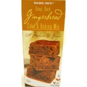 Trader Joes Deep Dark Gingerbread Cake & Baking Mix with Molasses and 