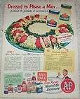 1951 A&P grocery Ann Page Mayo Neptune Salad recipe & V