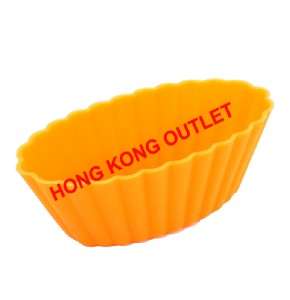 Silicone Cupcake Baking Muffin Mold / Bento Cup Oval Round A83b  