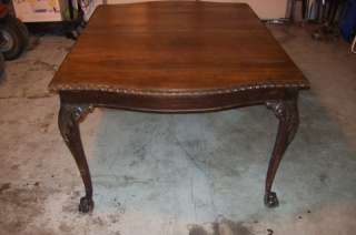ANTIQUE MAHOGANY BALL & CLAW FOOT TABLE OVER 100 YRS  