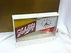 jos schlitz beer sign clock old bar 55 vintage cash