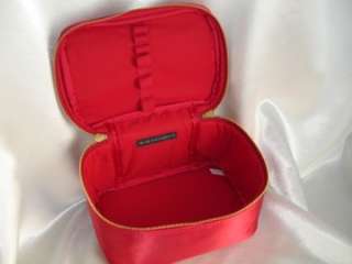 Bare Escentuals~RED SATIN TRAIN CASE~THINGS THAT MAKE YOU GLOW~BARE 