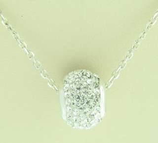 THIS IS A BEATIFUL BEAD CRYSTAL STONES PENDENT NECKLACE IN 925 