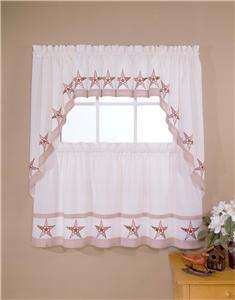 COUNTRY STARS 60x36 Tier Kitchen Curtain Pair Combined shipping 