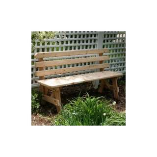 Creekvine 4 Cedar Backed Outdoor Bench Natural Transitional Weight 